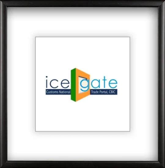 ICEGATE LOGO ; IMPORT AND EXPORT CUTOMS DUTY